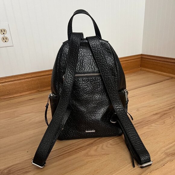 Rebecca Minkoff Black Pebbled Julian Backpack - Picture 2 of 7